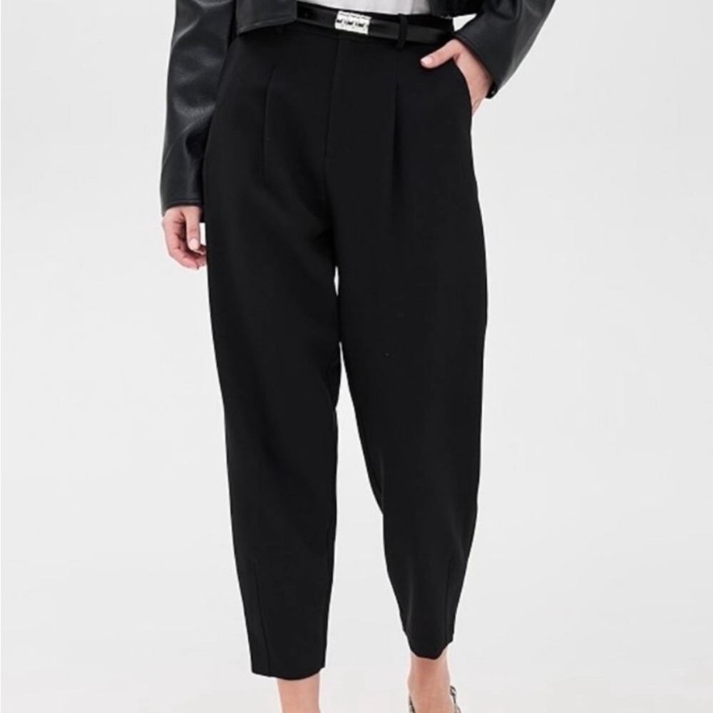 Favorite Daughter The Pippa Ankle Pants Women's Size 8 Black Office Tailored